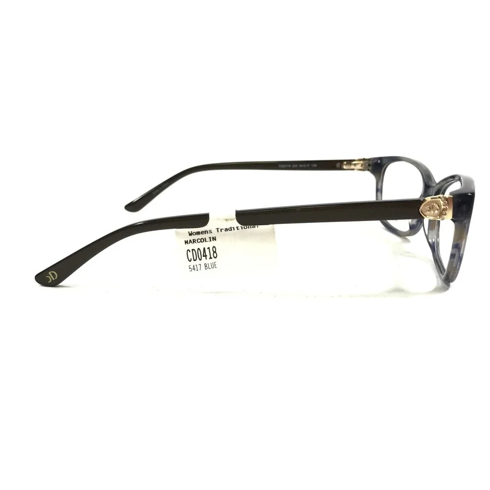 Catherine Deneuve CD0418 020 Eyeglasses Frames Brown Grey Horn Cat Eye 54-17-135